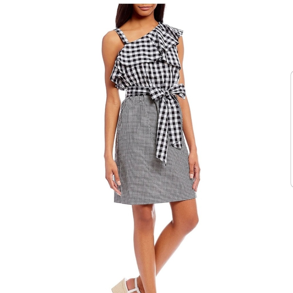 Calvin Clein One Shoulder Sheath Dress